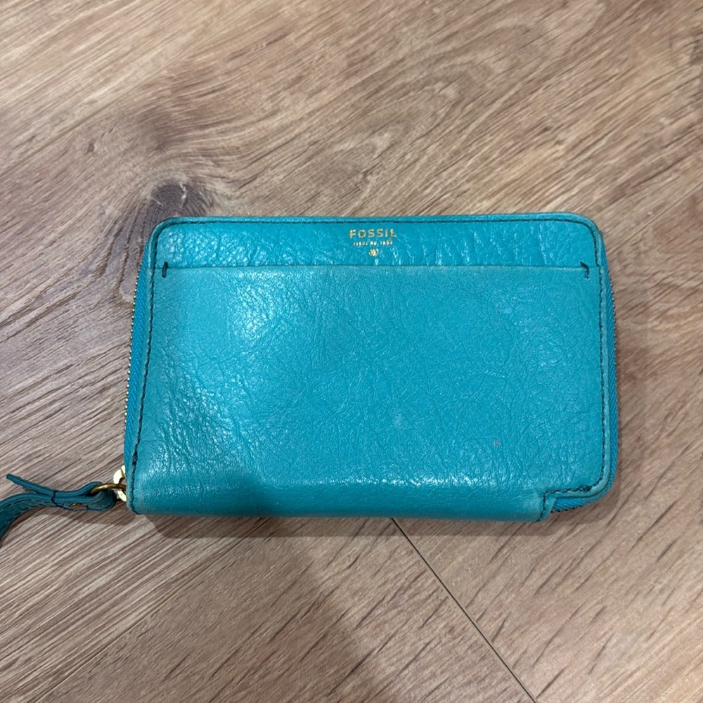 Turquoise Medium Wallet - Fossil